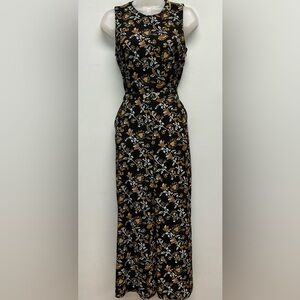 Michael Kors High Neck Belted Floral Jumpsuit Size 4